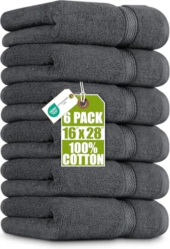 Utopia Towels - Toallas de Mano 41 cm x 71 cm - Paquete de 6 (Gris)
