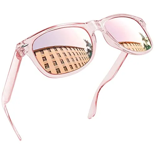 Joopin Gafas de Sol Mujer Hombre Clásicas Polarizadas Cuadradas de Moda Marco Rosa Gafas Con Efecto Espejo Fashion Sunglasses Men Women Óculos de Sol