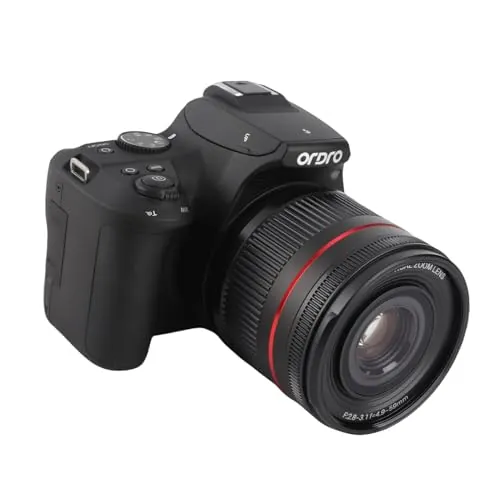 Cámara DSLR 4K 64MP, Cámara sin Espejo G7000 con Zoom Digital 30X, Lente F4.9 a 59 Mm, Pantalla IPS Abatible de 3 Pulgadas, Cámara de Video Digital WiFi Full HD, Estabilización