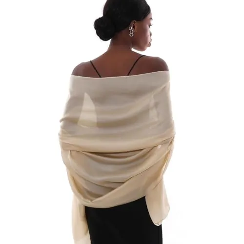 Chal Beis Mujer Fiesta Estola Foulard Fular Boda Ligero Pashmina Bufanda Pañuelos para Vestido Noche