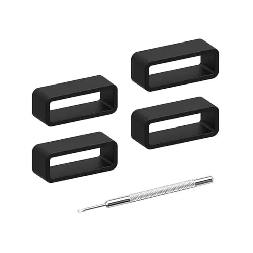 Elifel Correa de reloj de silicona con bucle de goma, banda de reloj de silicona, soporte de reemplazo, anillo de 12 mm, 14 mm, 16 mm, 18 mm, 19 mm, 20 mm, 21 mm, 22 mm, 23 mm, 24 mm, 25 mm, 26 mm, 28