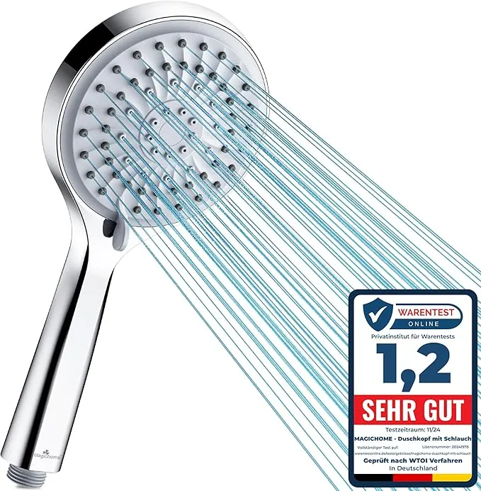 Magichome Alcachofa de Ducha Alta Presion, Antical Alcachofa Ducha Ahorro Agua Cabezal de Ducha Extraíble con 5 Modos, Alcachofa de Ducha de Mano, Alcachofa Ducha Económica Grande
