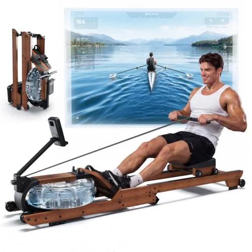 Máquina de Remo de Agua con Tanque 14L Plegable 150kg Madera