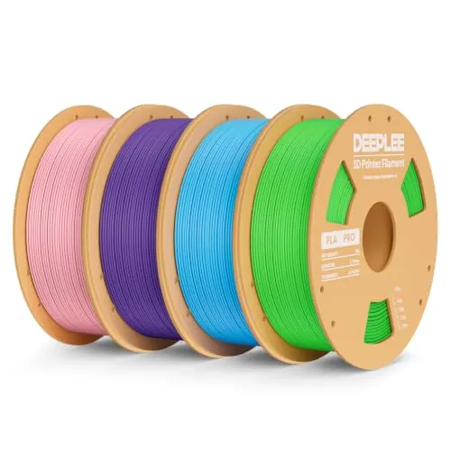 DEEPLEE PLA Pro 1.75 mm, Kit 4 Bobinas, 4 colores