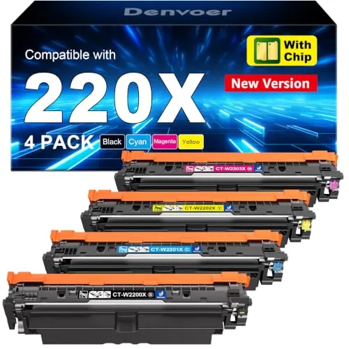 220X 220A Tóner con Chip Compatible para HP Color LaserJet Pro MFP 4302dw
