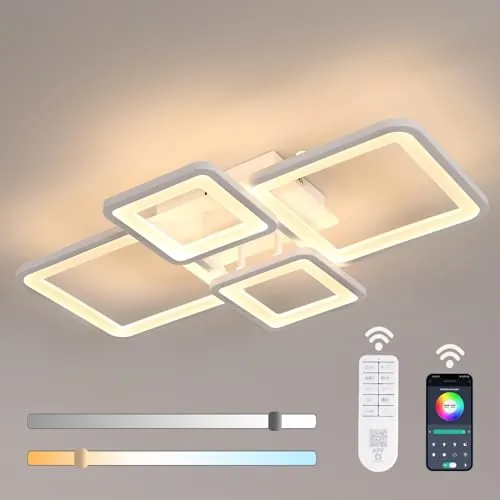 Mckalen 54W Plafon LED Techo Regulable con Mando a Distancia 3000K-6500K