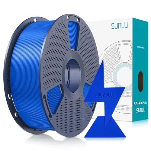 SUNLU Filamento PLA Alta Velocidad 1.75mm, Filamento PLA para Impresora 3D Rápida 50-600mm/s, Diseñado para Impresión 3D Rápida, Precisión Dimensional +/- 0.02mm, Bobina 1KG Azul Klein