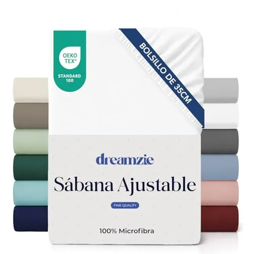 Dreamzie - Sábana Bajera 100x200cm Ajustable - Microfibra Ultra Suave