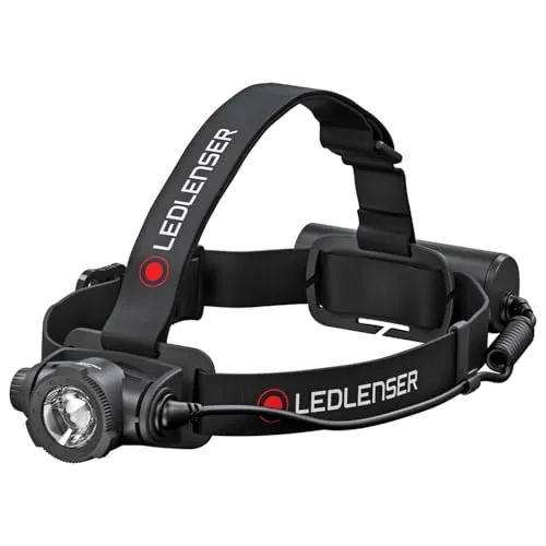 Ledlenser LED502122 Linterna Frontal LED H7R Core, 1000 LM, Recargable con batería de Litio, IP67 a Prueba de Agua, Luz Constante, Negro, Talla única, 250 m