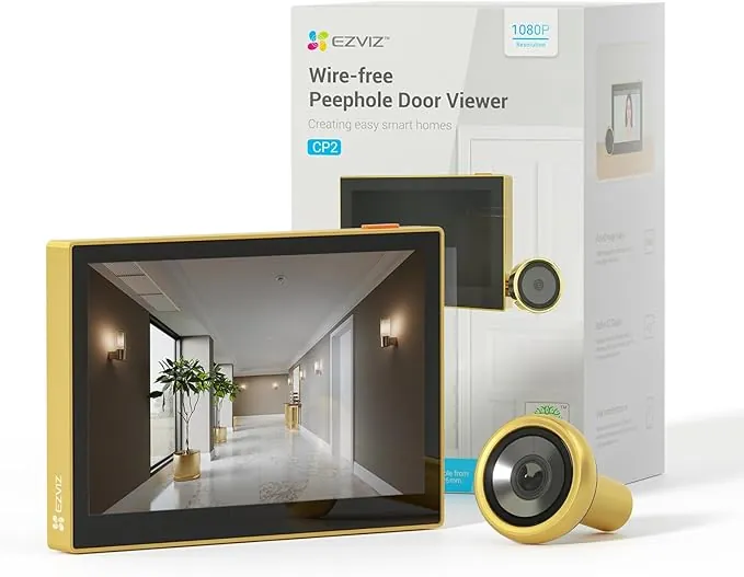 EZVIZ Mirilla Digital de Puerta con Pantalla a Color de 4.3'' Cámara Video Inalámbrico 1080P,Vista en Vivo 146°,Batería Recargable 2200mAh,WiFi 2,4GHz,NO Detección de Movimiento,NO Visión Nocturna,CP2