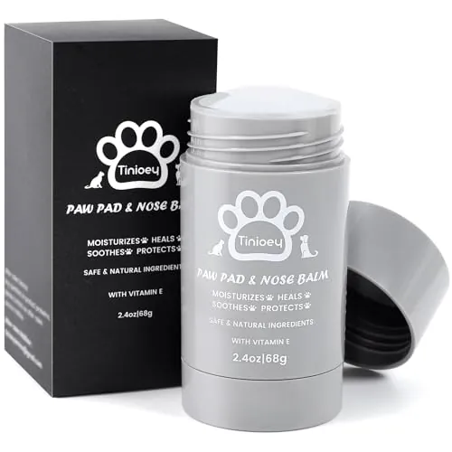 Tinioey Crema Almohadillas Perros (68g), Natural y Segura. Protector Almohadillas Perro, Nariz y Codos. Perros Accesorios Esenciales para el Cuidado Diario | Regalo para Sanas y Limpia Patas Perro