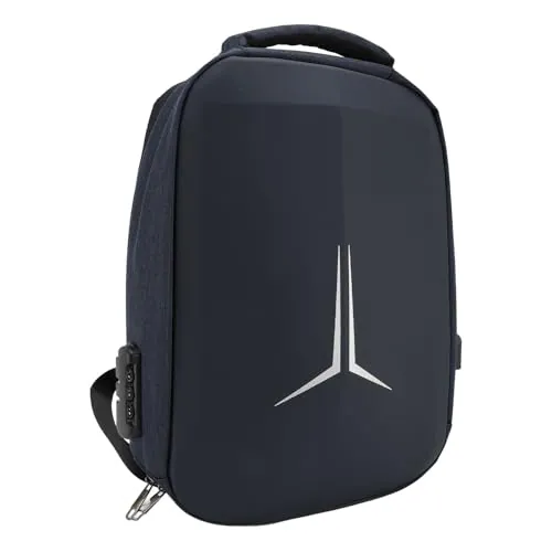 Jiawu Mini Bolsa de Viaje, Estuche de Transporte para Exteriores Mochila Satelital Impermeable con Cerradura, Bolsa de Almacenamiento de Accesorios para Platos (Blue)