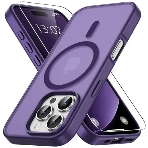 Vansdon Funda Magnética para iPhone 16 Pro-Morado Oscuro