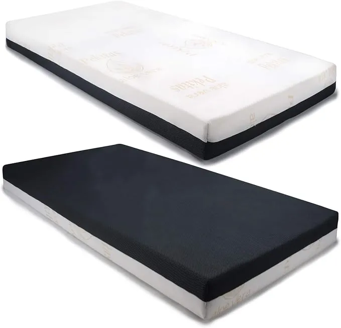 PEKITAS Colchón Cuna 60x120 cm Grosor 10 Cm Doble Cara Aloe-3D Funda Lavable Transpirable Firme Bebé