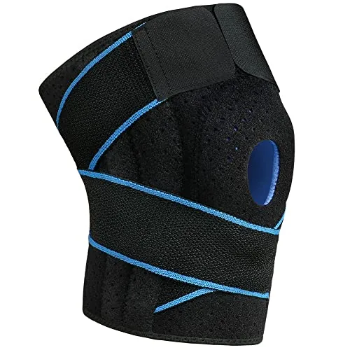 ACWOO Rodillera Menisco y Ligamento, Ajustable Rodillera Deportiva, Rodillera Rotuliana con estabilizadores laterales y almohadillas de goma, Rodillera Compresion para Artritis Desgarro de Menisco