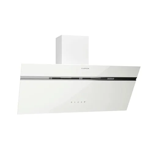 Klarstein Alina Campana Extractora - 80cm Decorativa, 615 m³/h, Clase A, LED, 69 dB, Recirculación & Extracción, Control Táctil, Blanco