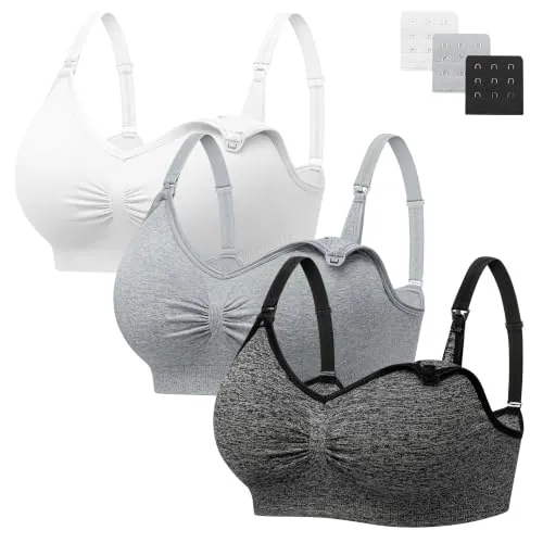 HBselect Sujetador Lactancia Mujer 3Pack Sujetadores Lactancia Sin Aros