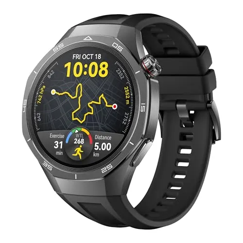 HUAWEI Watch GT 5 Pro 46mm Smartwatch, Silueta con Diseño Sofisticado,Negro