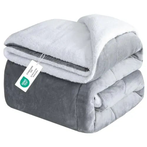 CHOSHOME Manta Sherpa Sofá Invierno - Mantas Franela para Cama