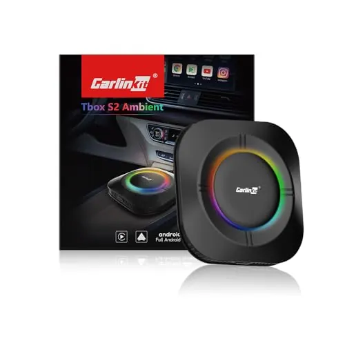 CarlinKit Android 13.0 AIBox Adaptador - Wireless CarPlay&Android Auto, Sistema autónomo Android 13.0 4GB+64GB, Soporte GPS/Tarjeta SIM, para Coches con Cable CarPlay&Android Auto
