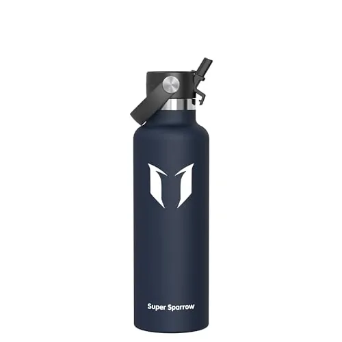 Sparrow Botella Agua Acero Inoxidable 750ml FlipFlow Botella Termica Pajita