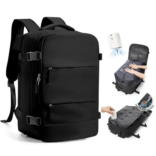 SZLX Mochila al Vacio con Bomba Equipaje de Mano 40x30x20 Ryanair Vueling Wizzair Easyjet Mochila Viaje Cabina Avion 40x20x25 Ryanair Mujer Mochila de transporte Impermeable para Computadora Portátil