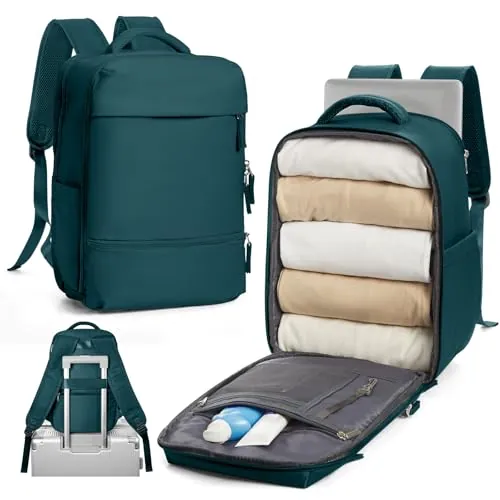 SZLX Mochila Viaje Cabina Avion 40x20x25 Mujer Ryanair Equipaje de mano 40x20x25 Ryanair Bolsa de Viaje Maletas de Viaje Cabina Avion Mochila Ordenador Portatil 14 Pulgadas Hombre 20L,Azul pavo real