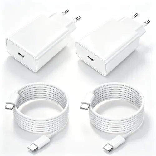 45W Cargador Carga Rapida, 2Pack 45W USB C Cargador Rapido con 2M Tipo C Cable para Samsung Galaxy S26/S25/S24/S23/S22/S21 Ultra