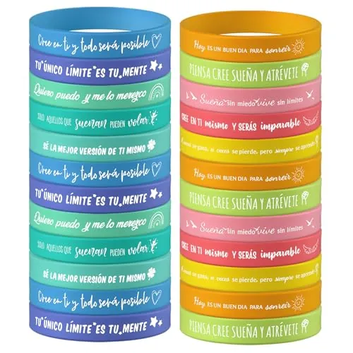 Xingch Juego de pulseras motivacionales, regalo para adolescentes, estudiantes y colegas, ideal para cumpleaños y diversos eventos