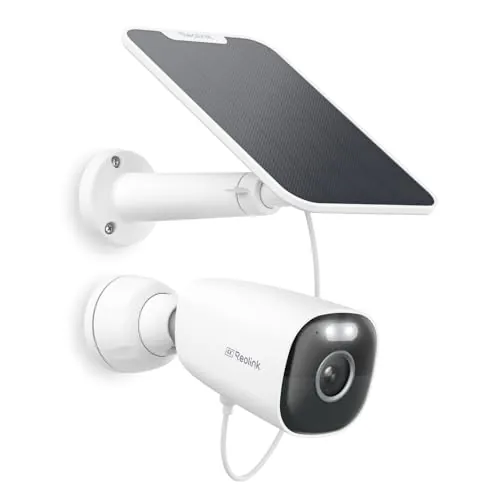 Reolink 4K 8MP Camara Vigilancia WiFi Exterior Bateria, Audio Bidireccional | Camera de Vigilancia sin Cables, Almacenamiento MicroSD/Nube, Detección & Alarma Instantánea, Argus Eco Ultra con Panel Solar