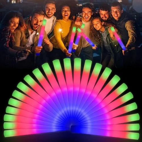 68 Unidades Palos de Espuma Luminosos led, Palos luminosos para Fiesta