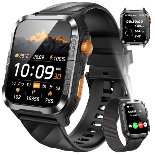 Blackview Smartwatch, 1.83” Reloj Inteligente Hombre con GPS, AI, Linterna