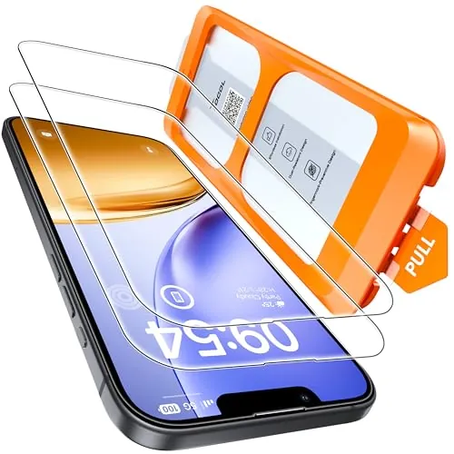 TOCOL 2 Piezas Protector Pantalla para iPhone 17e, Instalación Fácil