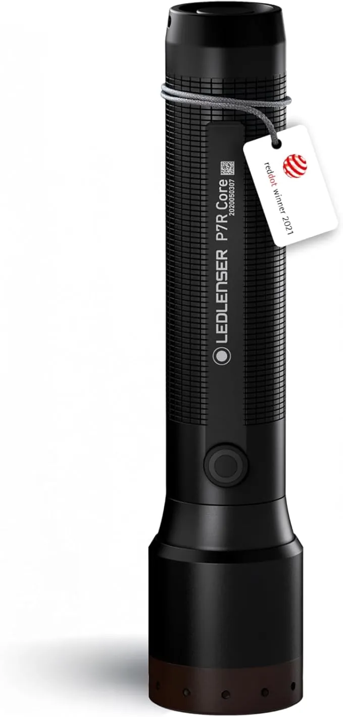 Ledlenser P7R Core | 2020 | Linterna LED Recargable, Súper Brillante 1400 lm, Linterna Impermeable IP68, Hasta 90h de Autonomía, Potente Reflector de 300 m. Para Paseo nocturno, Senderismo, Camping