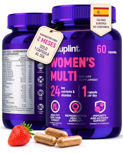 Multivitaminas Mujer Alta Potencia – Vitaminas Mujer – 60 Cápsulas