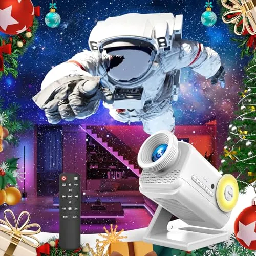 anysun Proyector Estrellas Galaxia 3D, 60 Temas Dinámicos, Altavoz Bluetooth, Mando a Distancia, Luz Nocturna, Proyector Techo Aurora y Nebulosa para Dormitorio, Niños, Adultos, Fiestas, Regalo