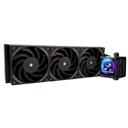 TR Elite Vision 360 ARGB NEGRO ENFRIADOR DE AGUA PARA CPU CON VENTILADOR TL-K12 PWM, VELOCIDADES DE 2150 RPM, PANTALLA LCD IPS CON RESOLUCIÓN DE 320 * 320, ENFRIADOR DE CPU LÍQUIDO, PARA AM5/Intel