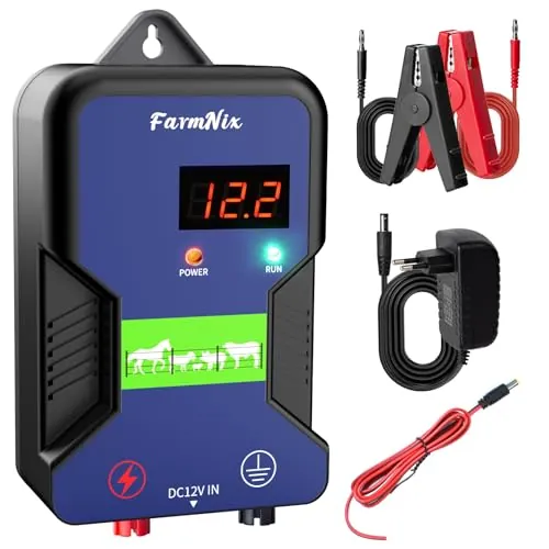FarmNix Pastor eléctrico, controlador de cerca eléctrica 1.5J~2 J / 12KV
