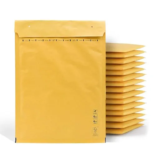 Sobres Acolchados, Sobre Acolchado para Envios, Sobres Burbujas color Kraft, Bolsas para Envíos de Paquetes en Varios Tamaños, Sobres de Envio Pástico Burbujas · m-office (220x260mm, 10uds)