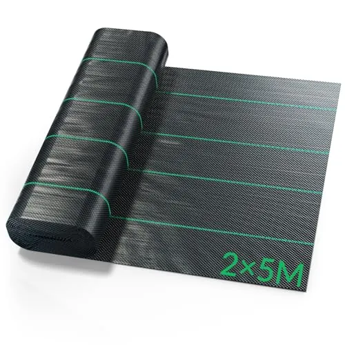 Velway Malla Antihierbas 2x5M 100g/m² Geotextil Tela Malas Hierbas Jardín