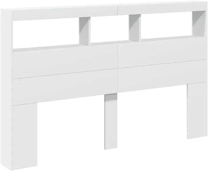 vidaXL Cabecero de Cama con LED Blanco 160x17x102 cm