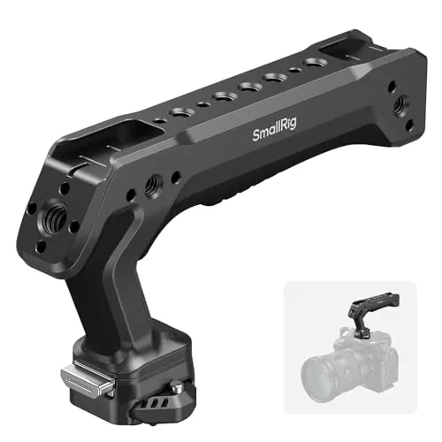 SmallRig Mango superior de liberación rápida, doble dirección y riel NATO compatible con QR-Slide para ARRI con tornillo de 0.25 pulgadas - 20, diseño ergonómico, carga máxima de 15 kg, múltiples