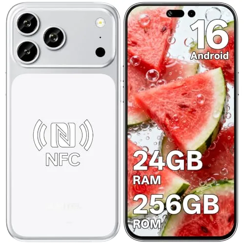 OUKITEL C17 Plus Telefono Movil Android 16, 6.9" 120Hz, 24GB+256GB Plateado