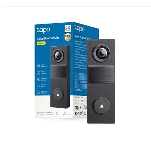 Tapo D205 - Videoportero 2K 3 MP, Campo de visión 160°, batería de 5200 mAh