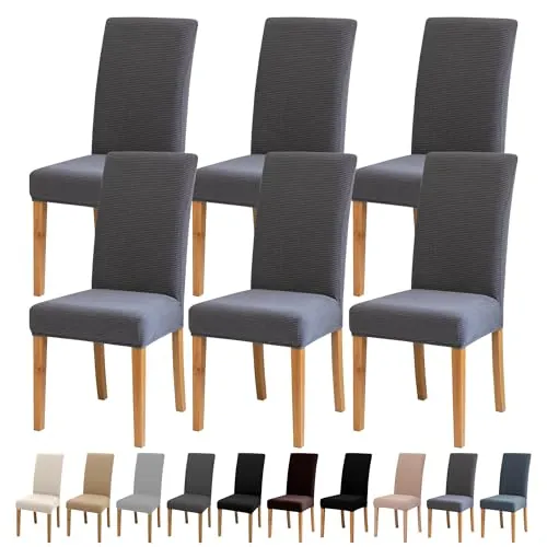 MRGSDL Fundas Sillas Comedor Pack 6, Fundas sillas Ajustables, Lavables | Fundas Elásticas Para Sillas. Fundas Extraíbles y Lavables, Adecuadas Para Restaurantes, Cocinas, Banquetes y Fiestas.