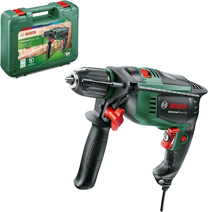 Bosch Taladro percutor UniversalImpact 800 (800 vatios, maletín)