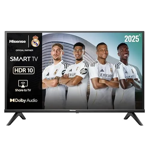 Hisense 40A4Q - FullHD Smart TV 40 Pulgadas, Modo Juego, Deportes IA, Sonido Dolby DTS HD, Alto Contraste, Función Compartir en el Televisor, DVB - T2, Auto Ordenación de los Canales TDT
