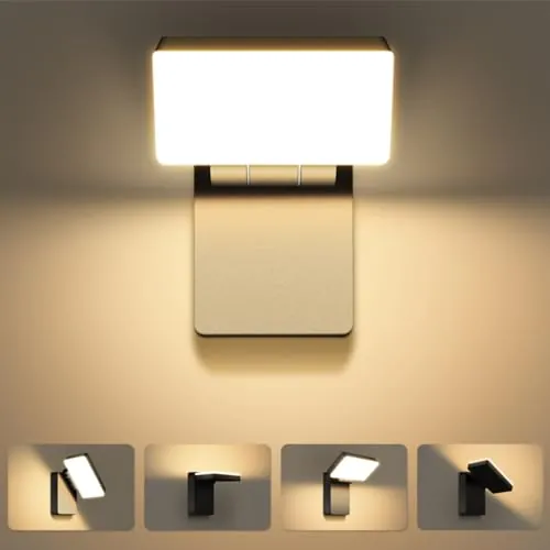 Kingwen Aplique Pared Exterior LED 40W,3000K,Plegable 180°,IP65,360°