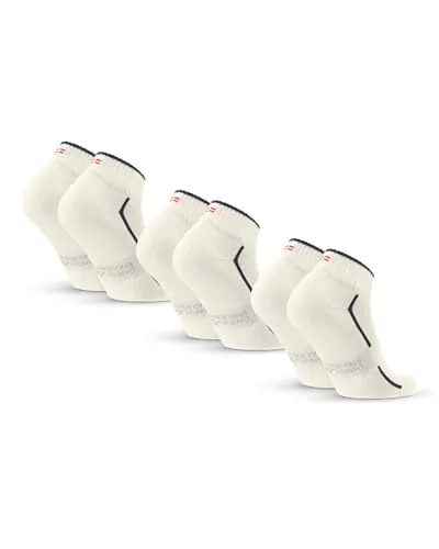 DANISH ENDURANCE Calcetines Tobilleros, 3 y 6 Pack Offwhite/Azul Marino 39-42