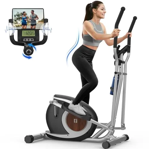 Cowmew Bicicleta Elíptica Ultra Silenciosa con 16 Niveles de Resistencia